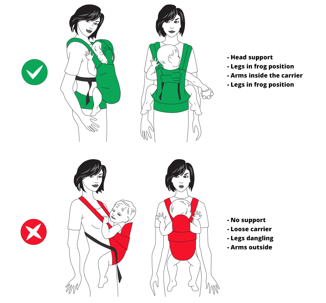How Should a Baby Sit in a Carrier 