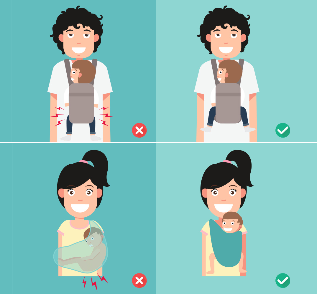 baby carrier sitting position