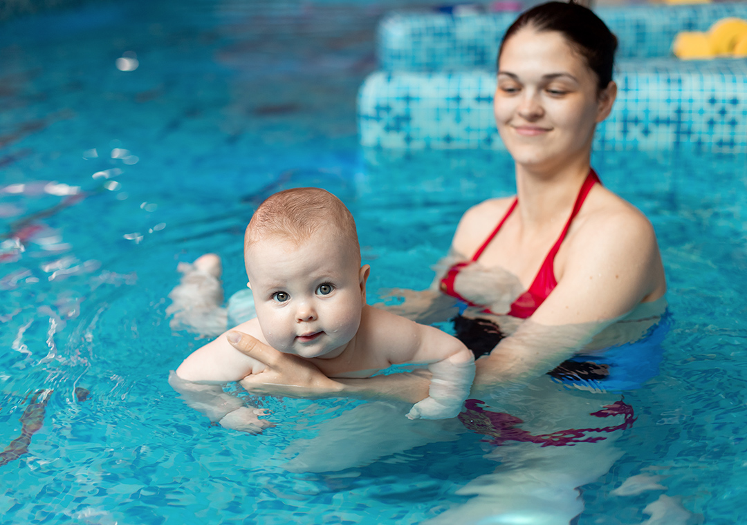 Baby carrier for pool