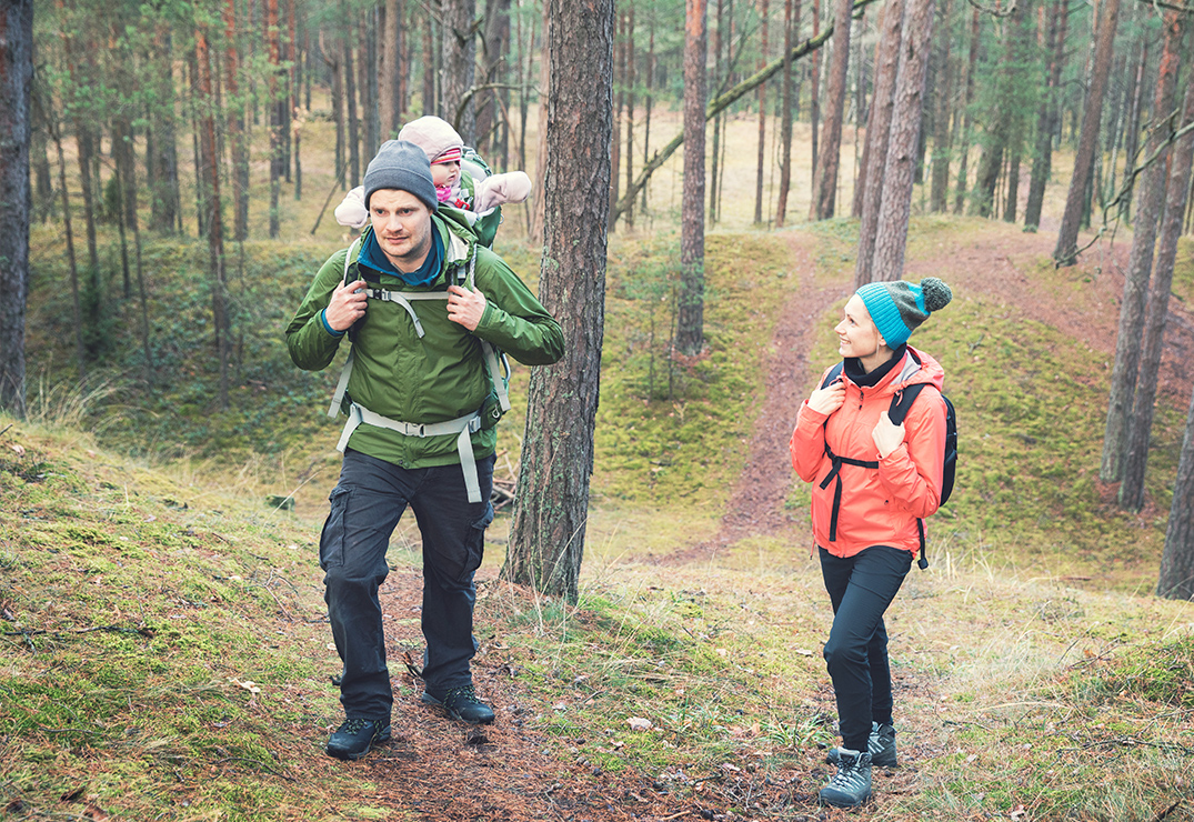 hiking with a child