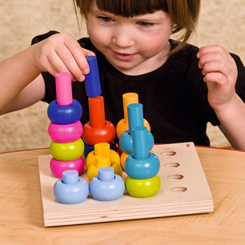 Wooden Pegging & Arranging Game Wooden Pegging & Arranging Game