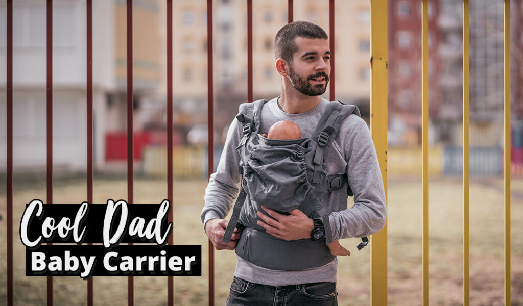 dad with baby carrier