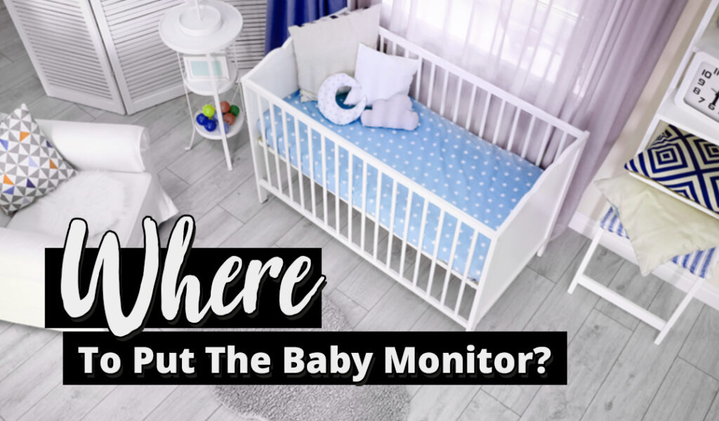 Hidden baby monitor cords in the nursery
