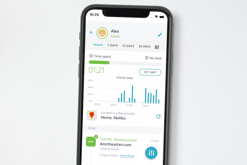 Qustodio Screen Time Repport